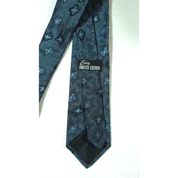 Limited Edition Envoy Blue Floral Pattern Mens Tie - Picture 5 of 7